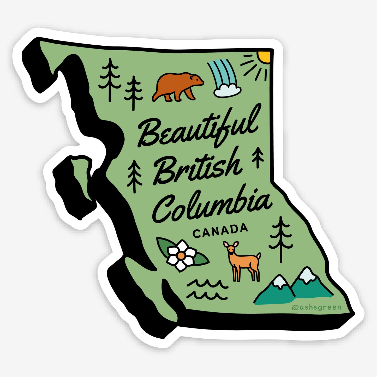 Beautiful British Columbia - Vinyl Sticker