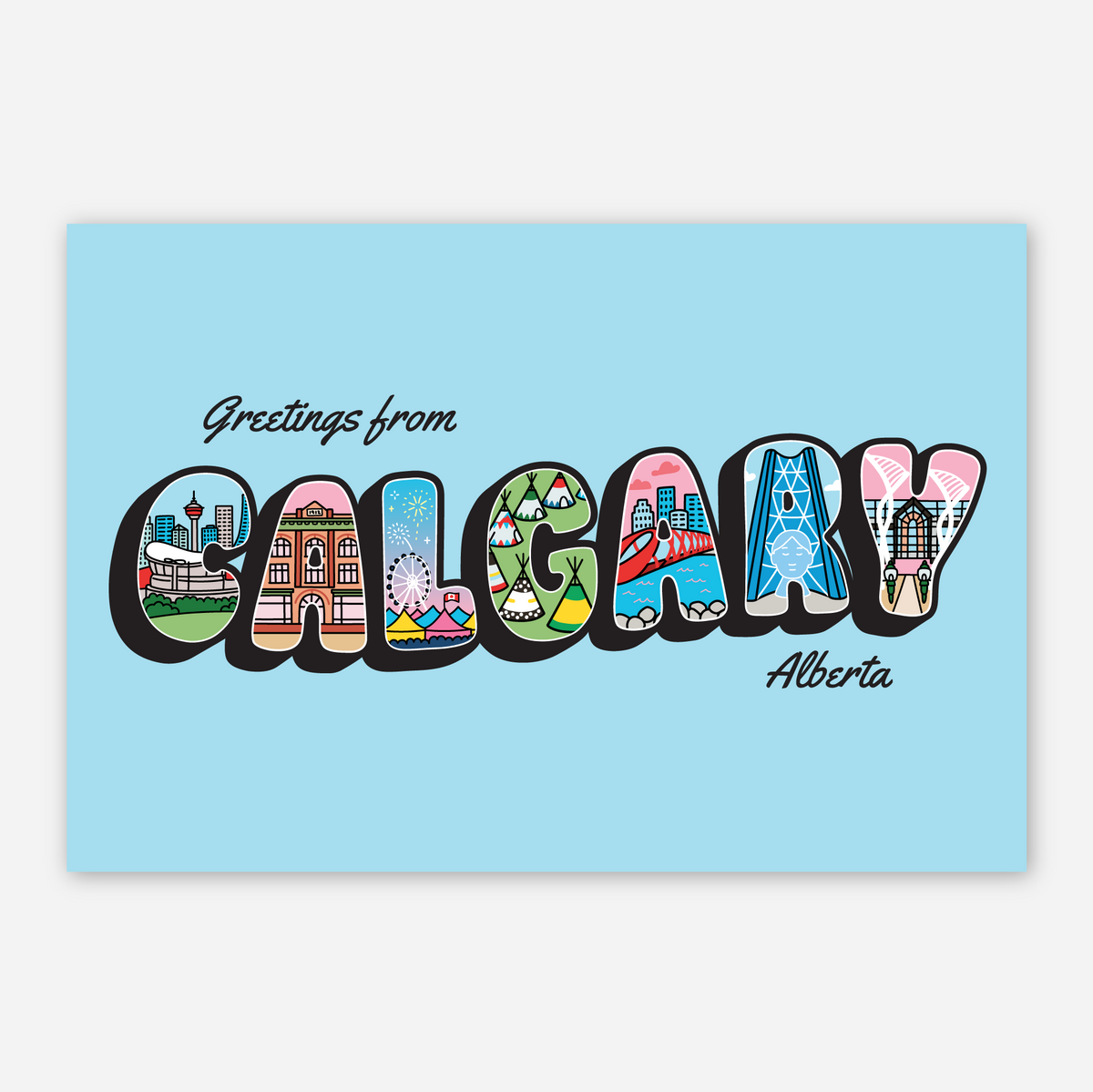 'Greetings from Calgary' - Postcard