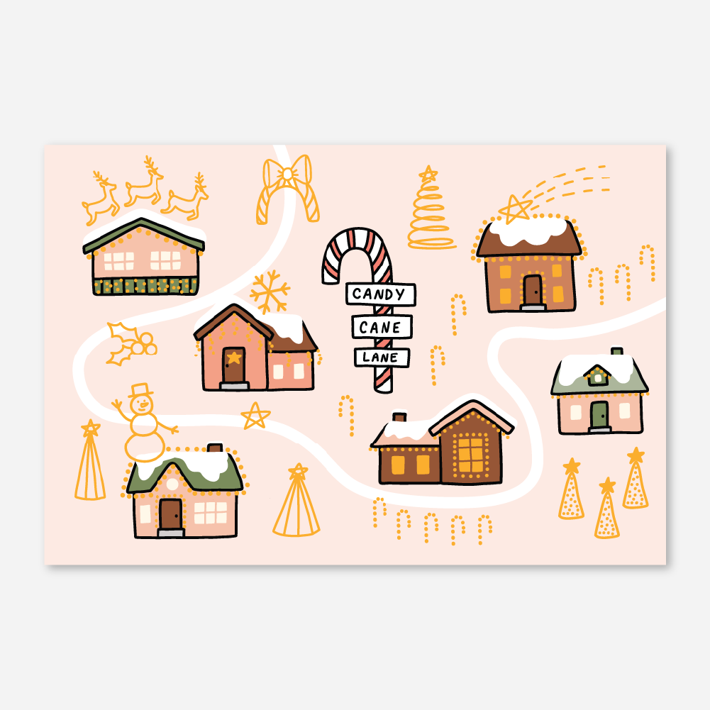 Candy Cane Lane - Postcard
