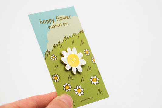 Happy Flower - Enamel Pin 🌼