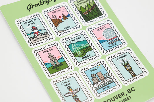 Vancouver Landmarks - Sticker Sheet