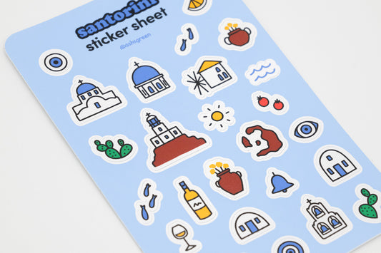 Santorini - Sticker Sheet