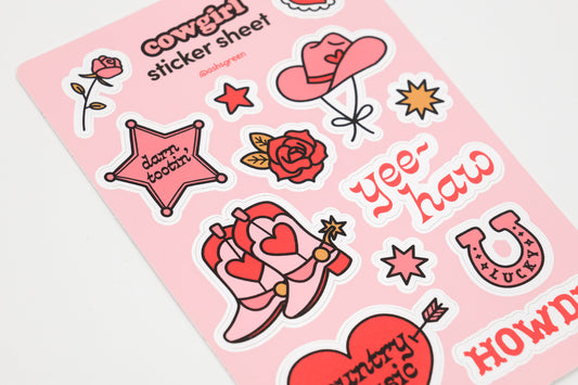 Cowgirl - Sticker Sheet