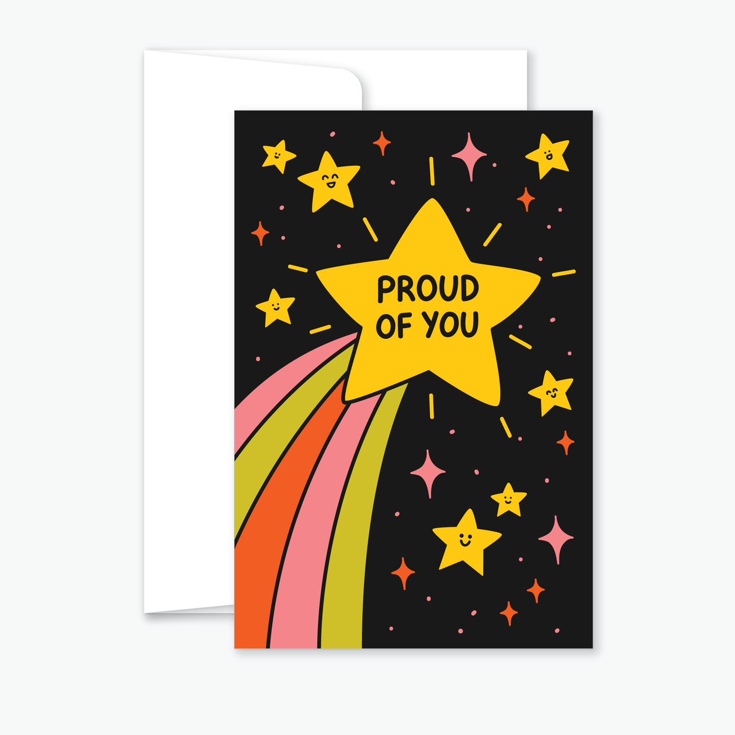 'Proud of You' - Shooting Star Greeting Card
