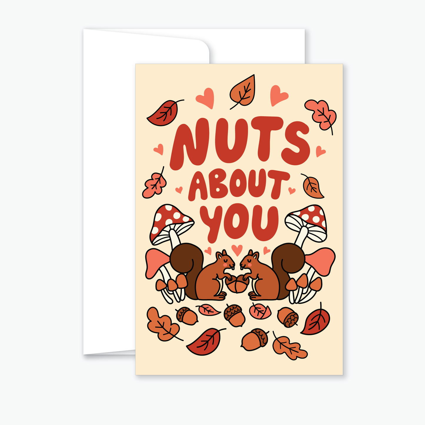 Nuts About You - greeting card