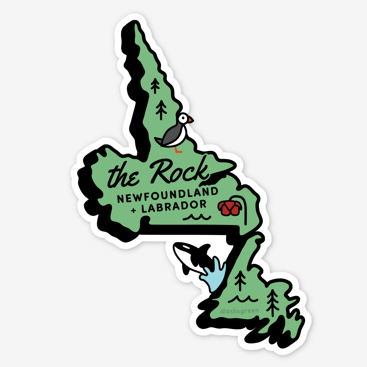 Newfoundland & Labrador, the Rock - Vinyl Sticker