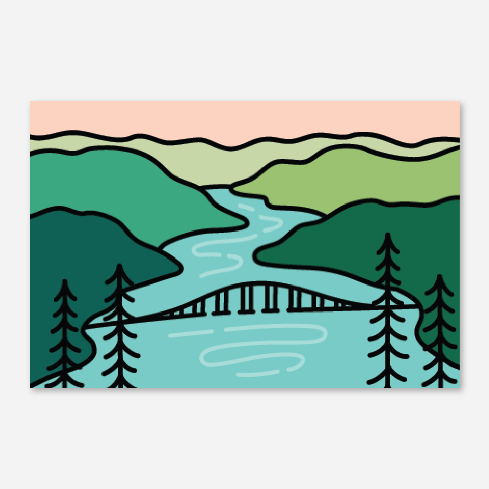 Okanagan Lake Bridge - Postcard