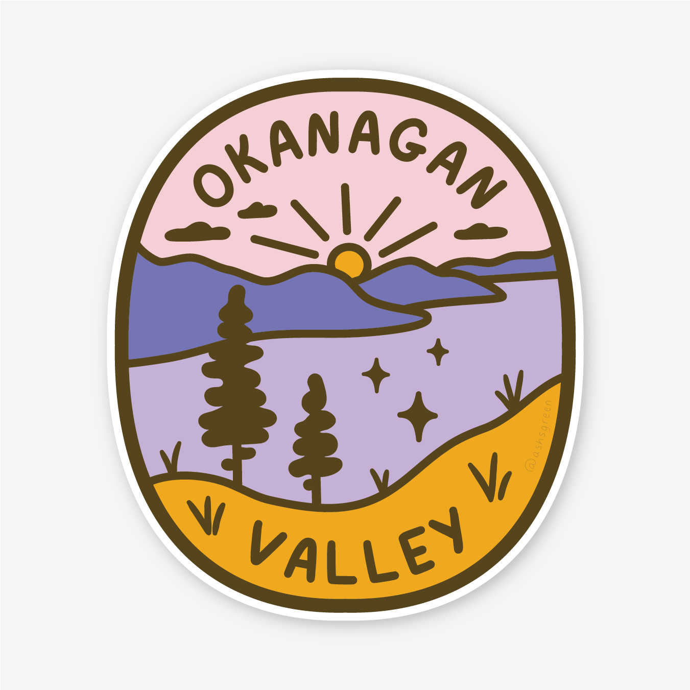 Okanagan Valley Views - Vinyl Sticker