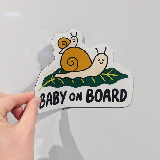 Baby on Board Snails - Car Magnet