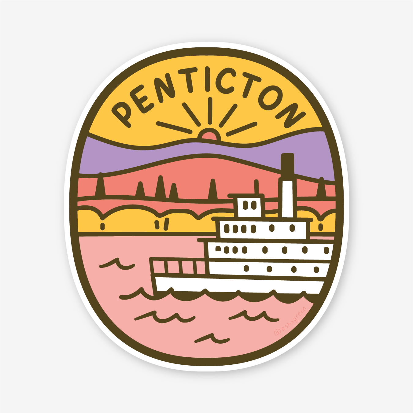 Penticton Ship - Vinyl Sticker