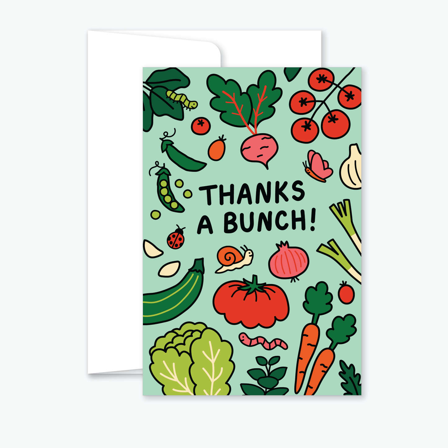 Thanks A Bunch - Garden Veggies Greeting Card