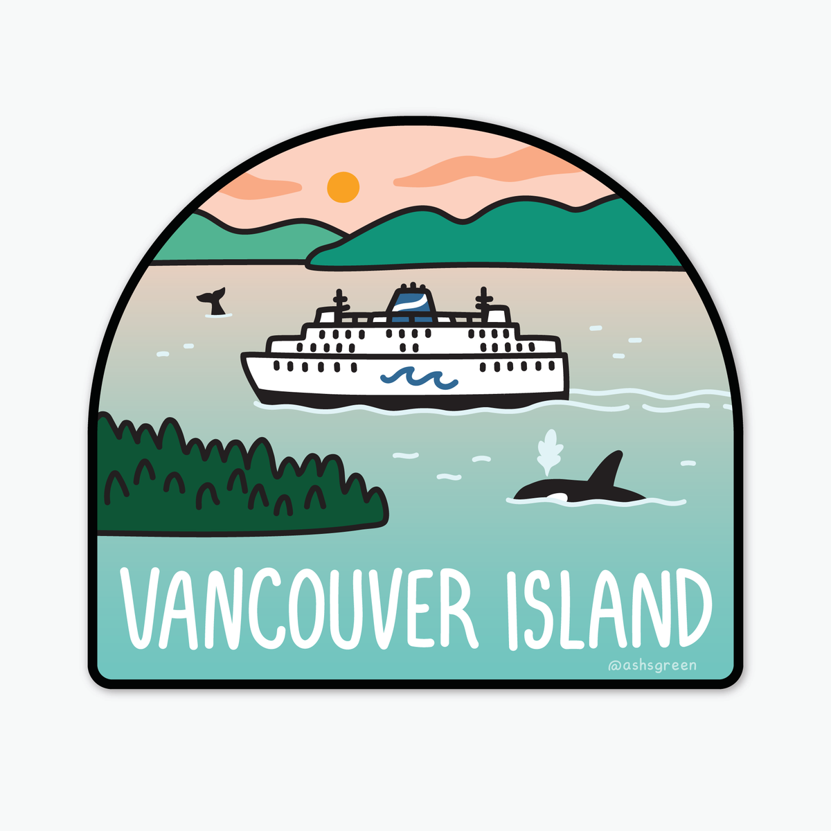 Vancouver Island Ferry - Vinyl Sticker