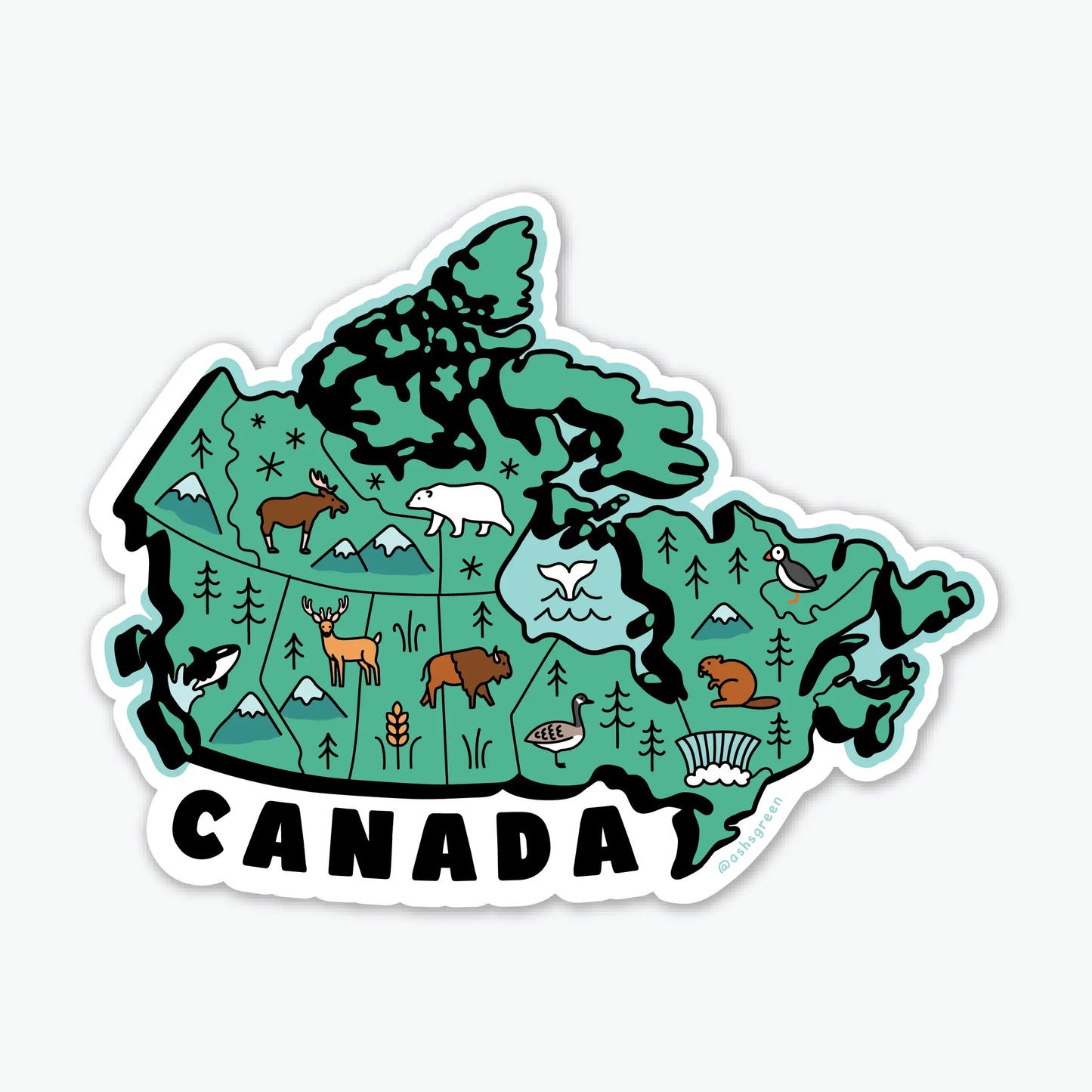 Map of Canada - Vinyl Sticker