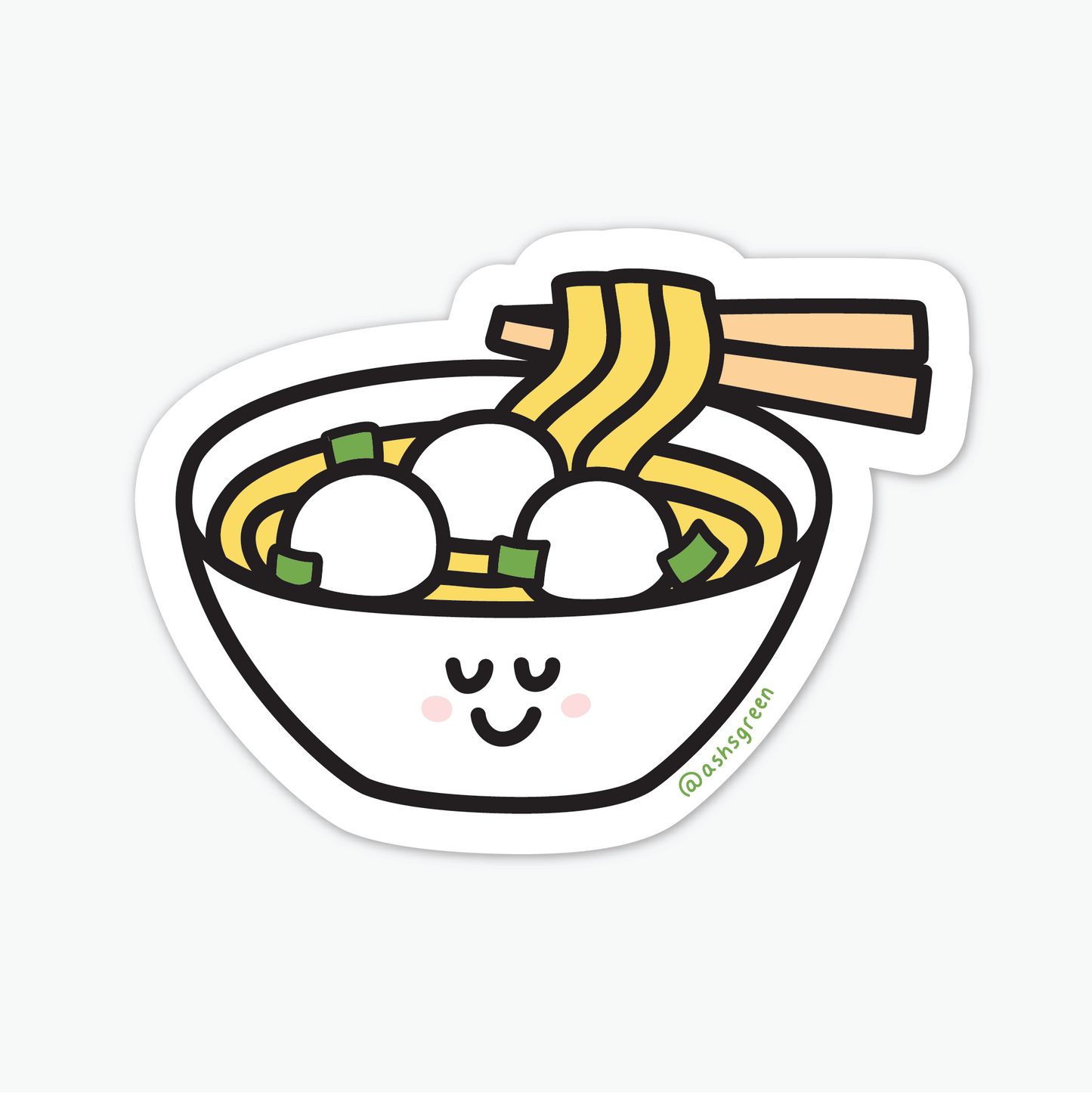 Fishball Noodles - Vinyl Sticker (Hong Kong Collection)