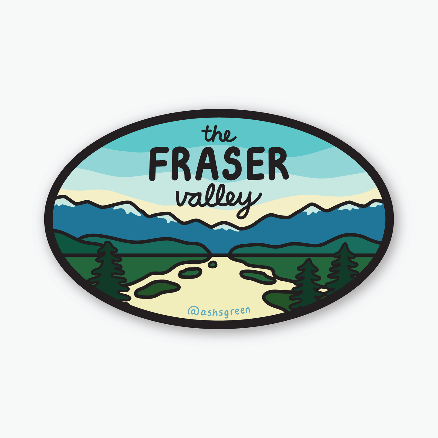 The Fraser Valley - Vinyl Sticker
