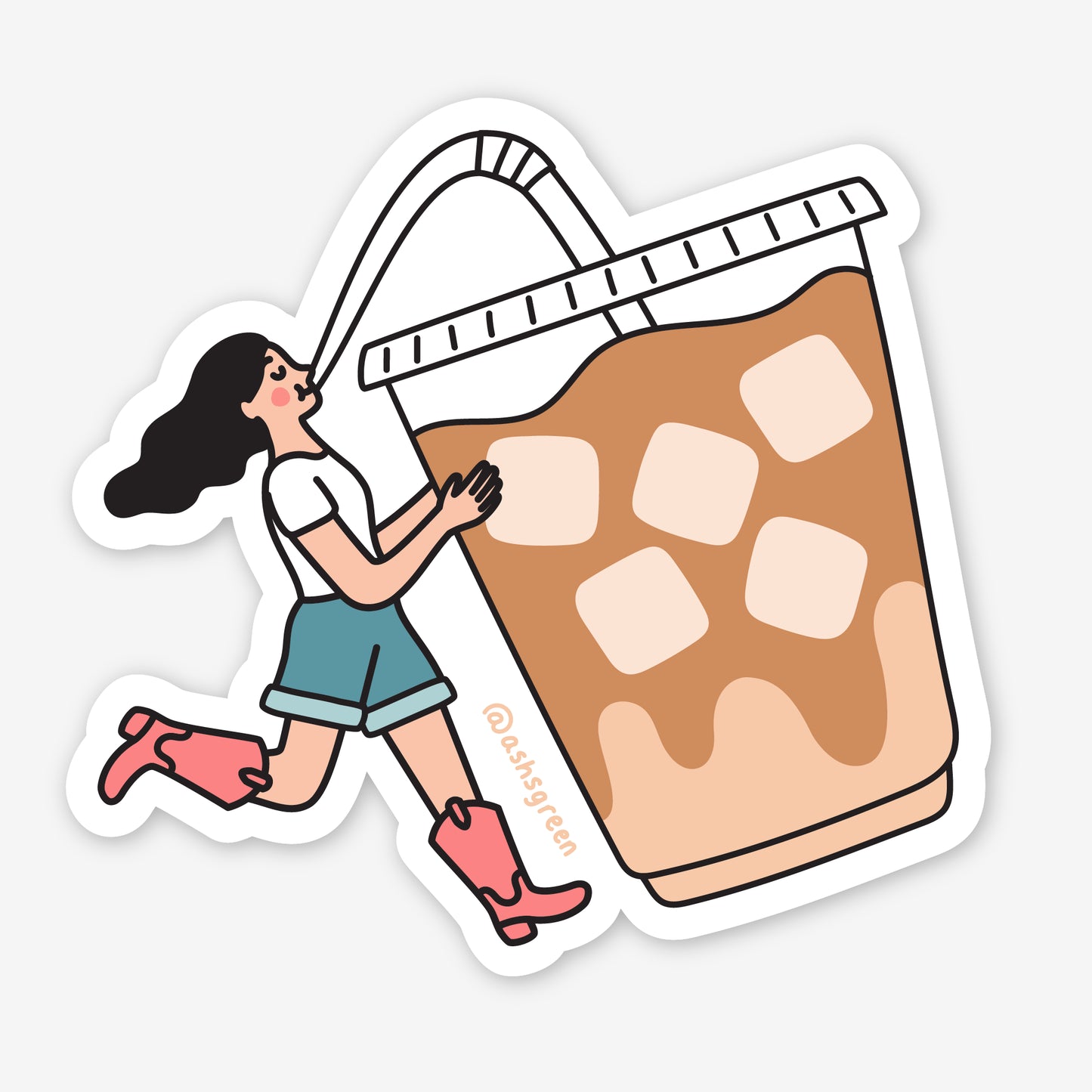 Iced Coffee Girl - Vinyl Sticker