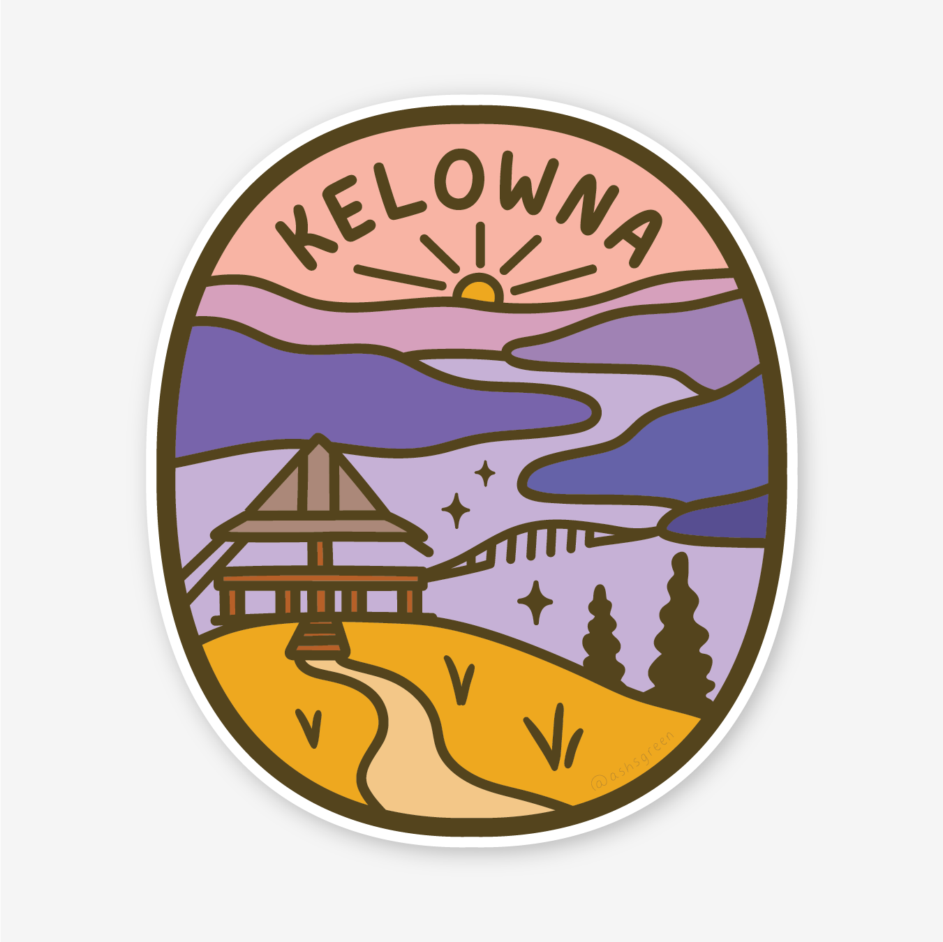 Kelowna Lookout - Vinyl Sticker