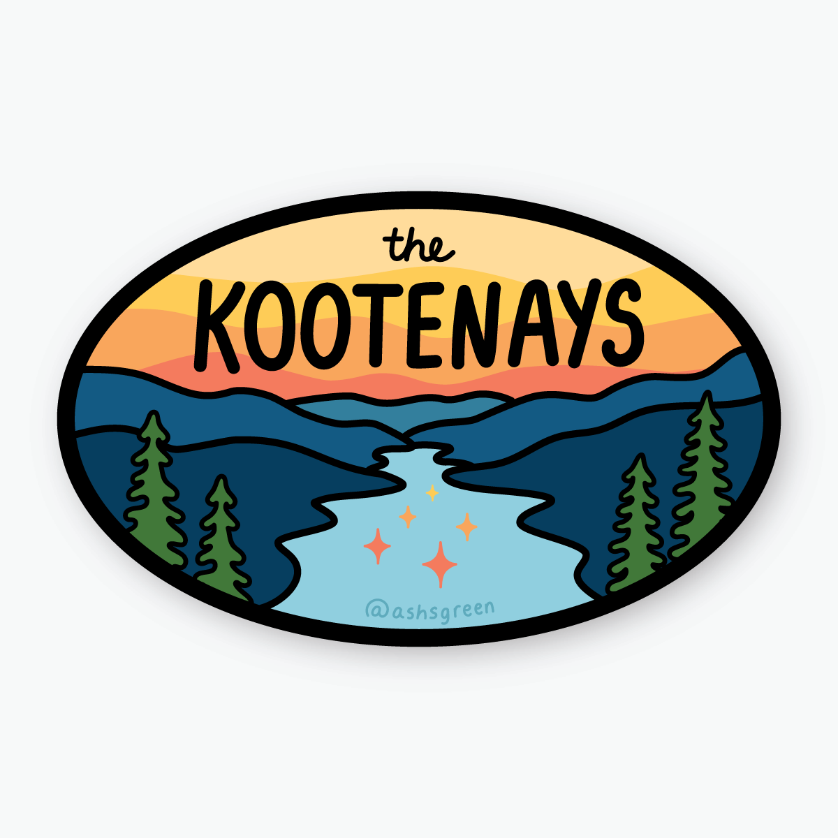 The Kootenays - Vinyl Sticker