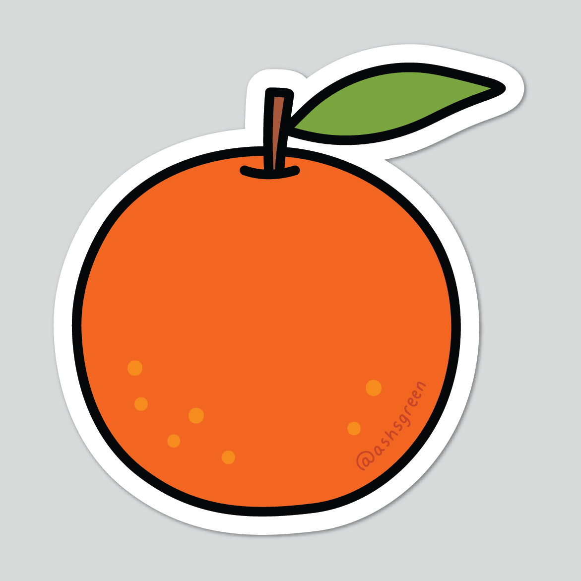 Mandarin Orange - Vinyl Sticker