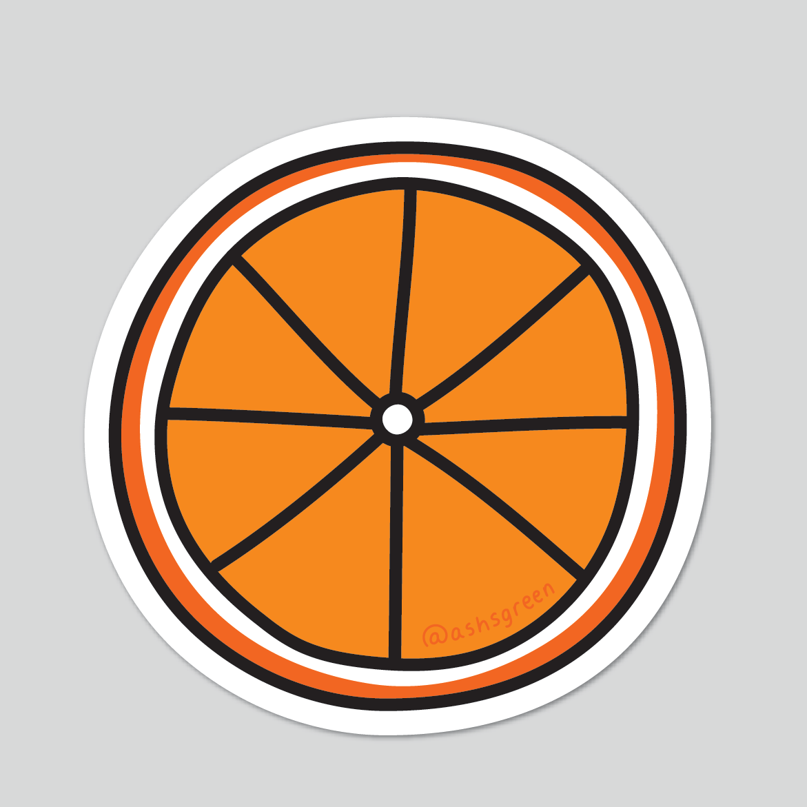 Orange Slice - Vinyl Sticker