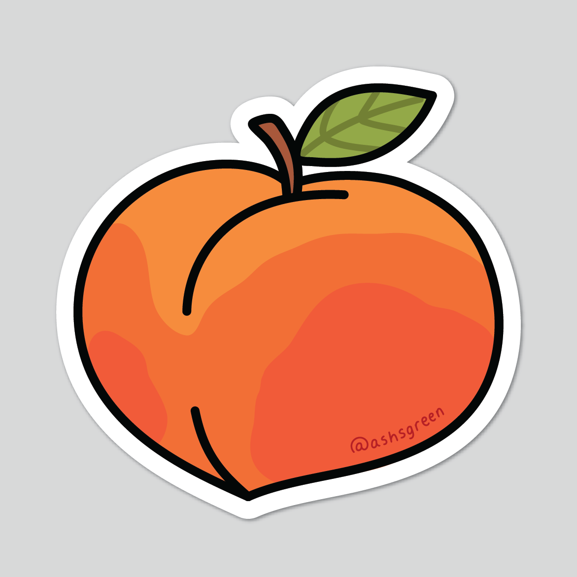 Peach - Vinyl Sticker