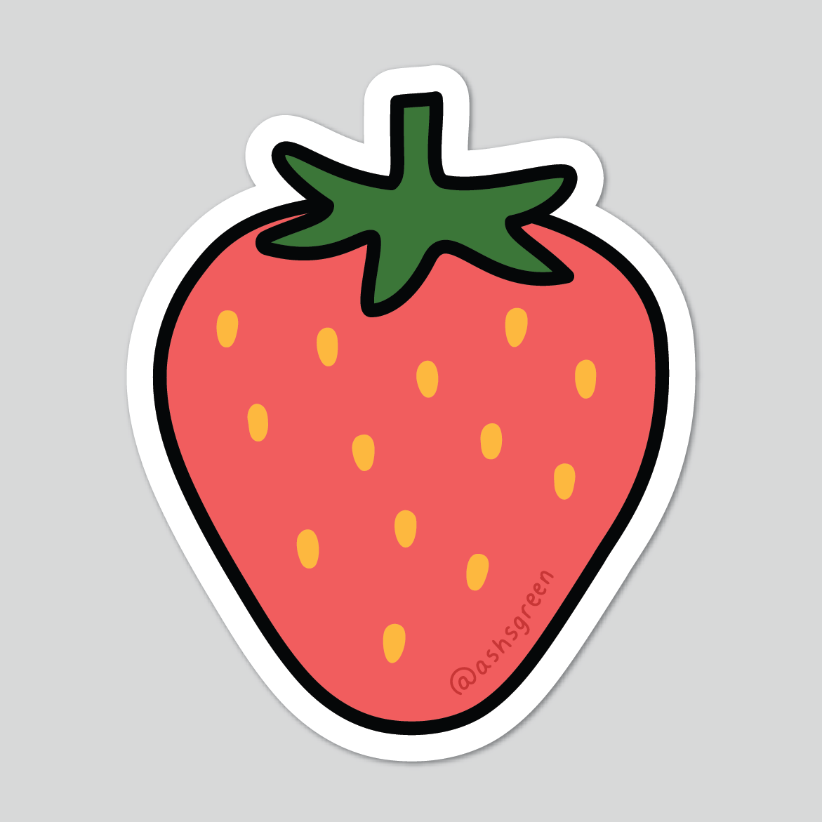 Strawberry - Vinyl Sticker