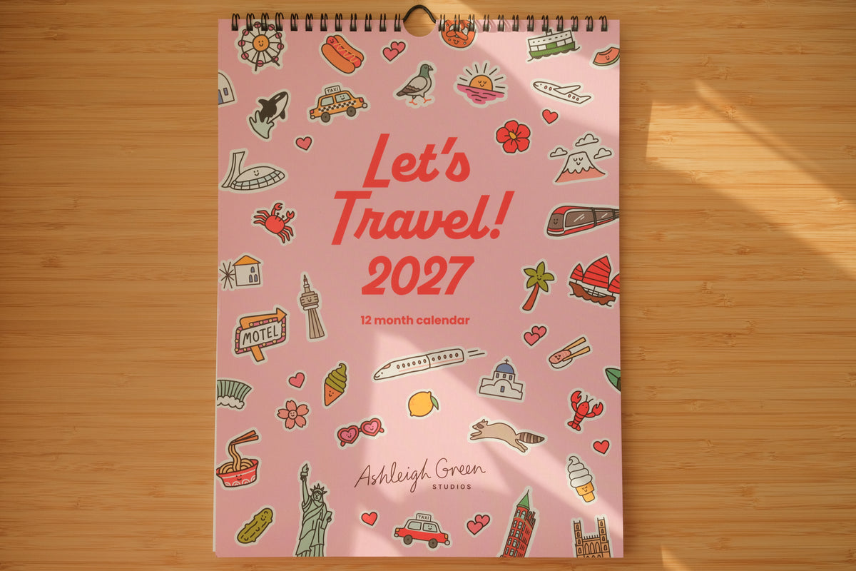 2027 Wall Calendar - Let's Travel!