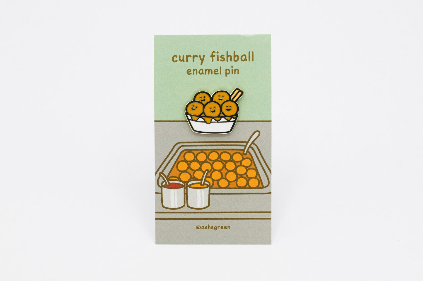 Curry Fishball - Enamel Pin