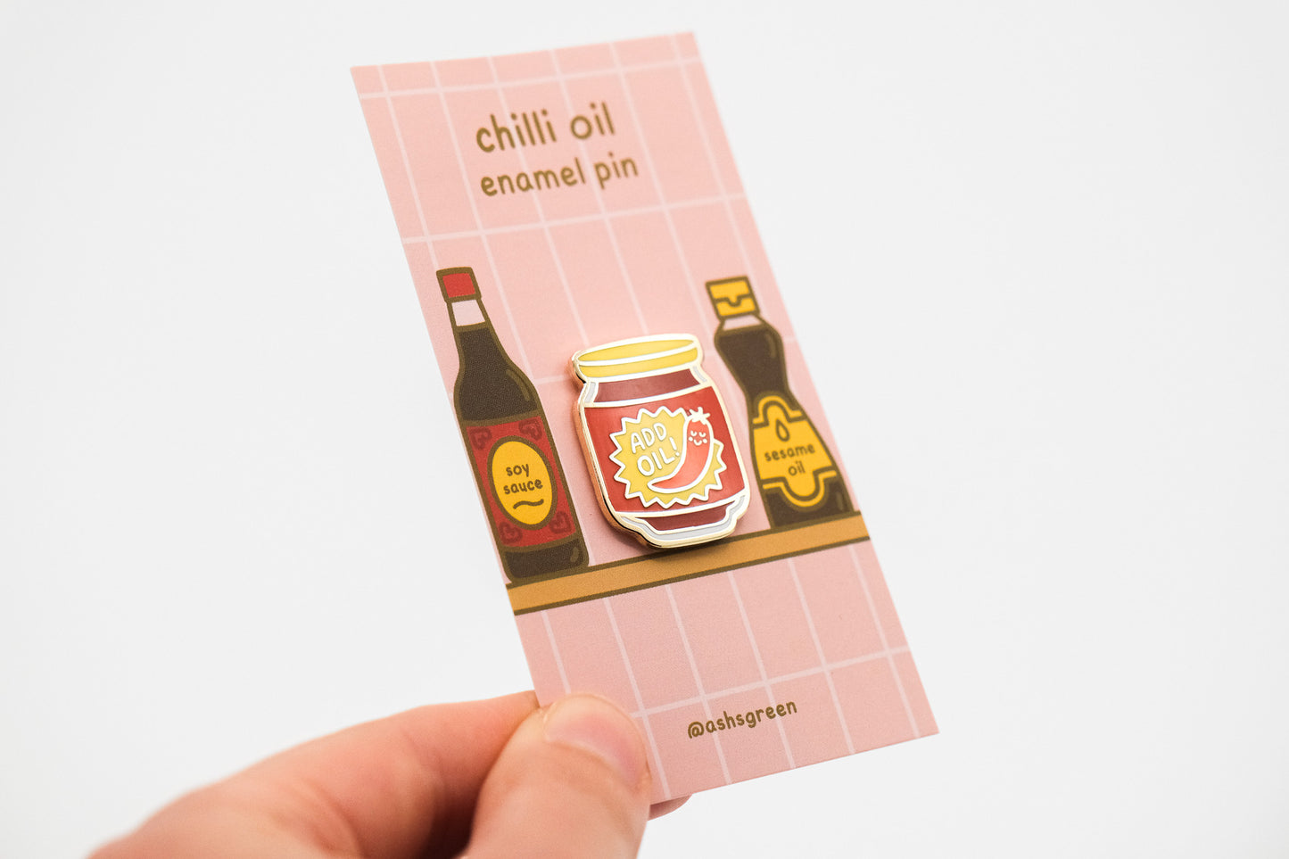 'Add Oil' Chilli Oil - Enamel Pin