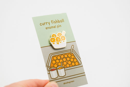 Curry Fishball - Enamel Pin