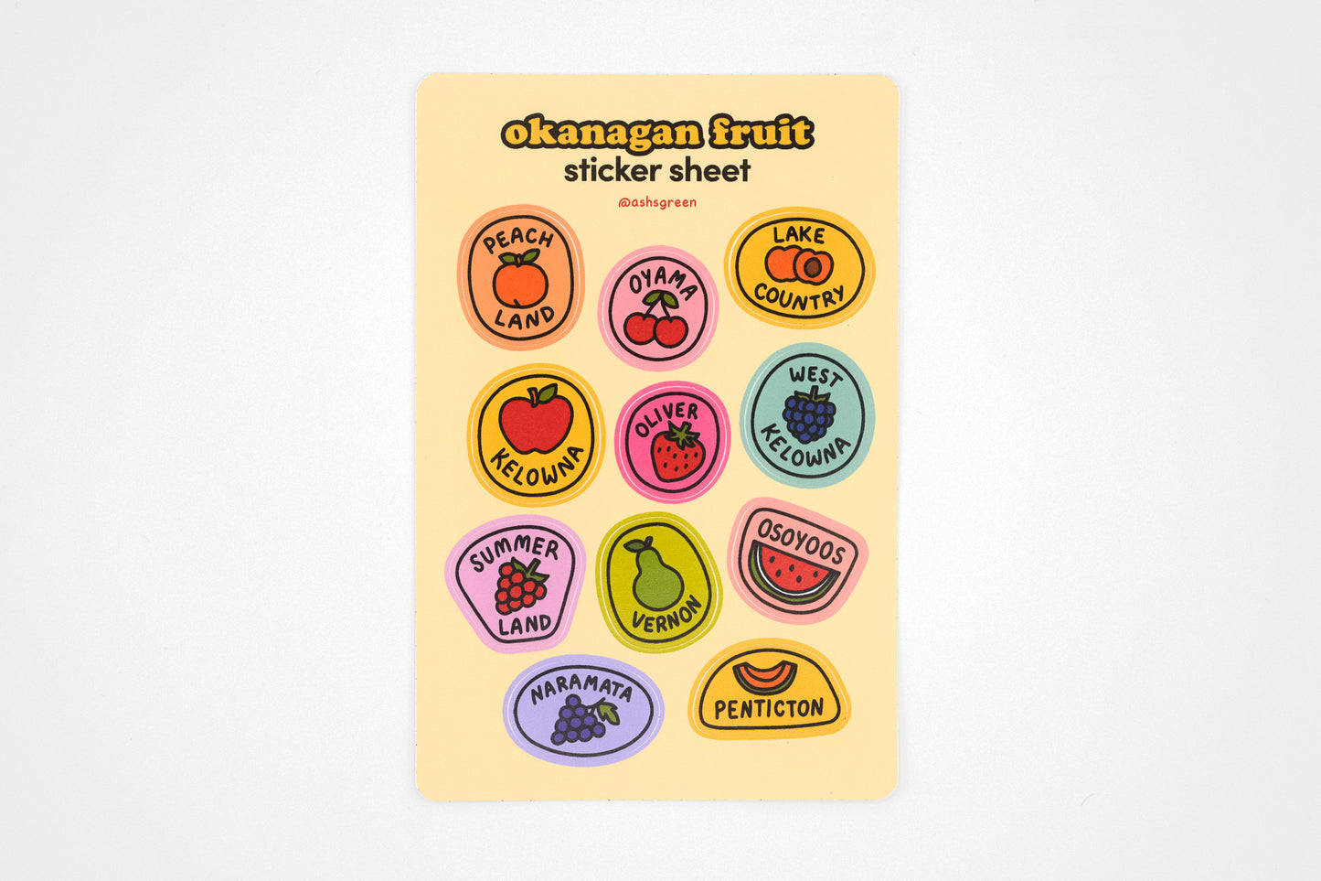 Okanagan Fruit - Sticker Sheet
