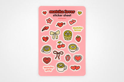 Matcha Lover 🍵💗 - Sticker Sheet