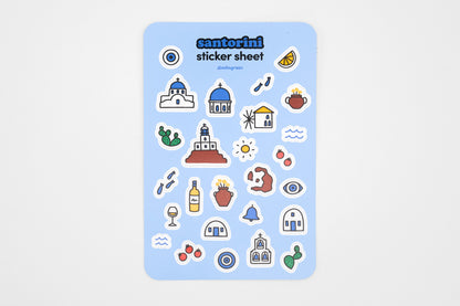 Santorini - Sticker Sheet