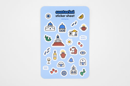 Santorini - Sticker Sheet