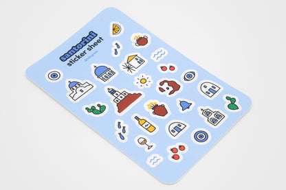 Santorini - Sticker Sheet