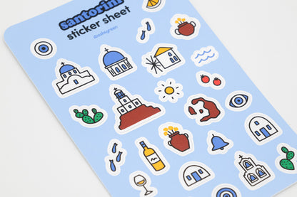 Santorini - Sticker Sheet