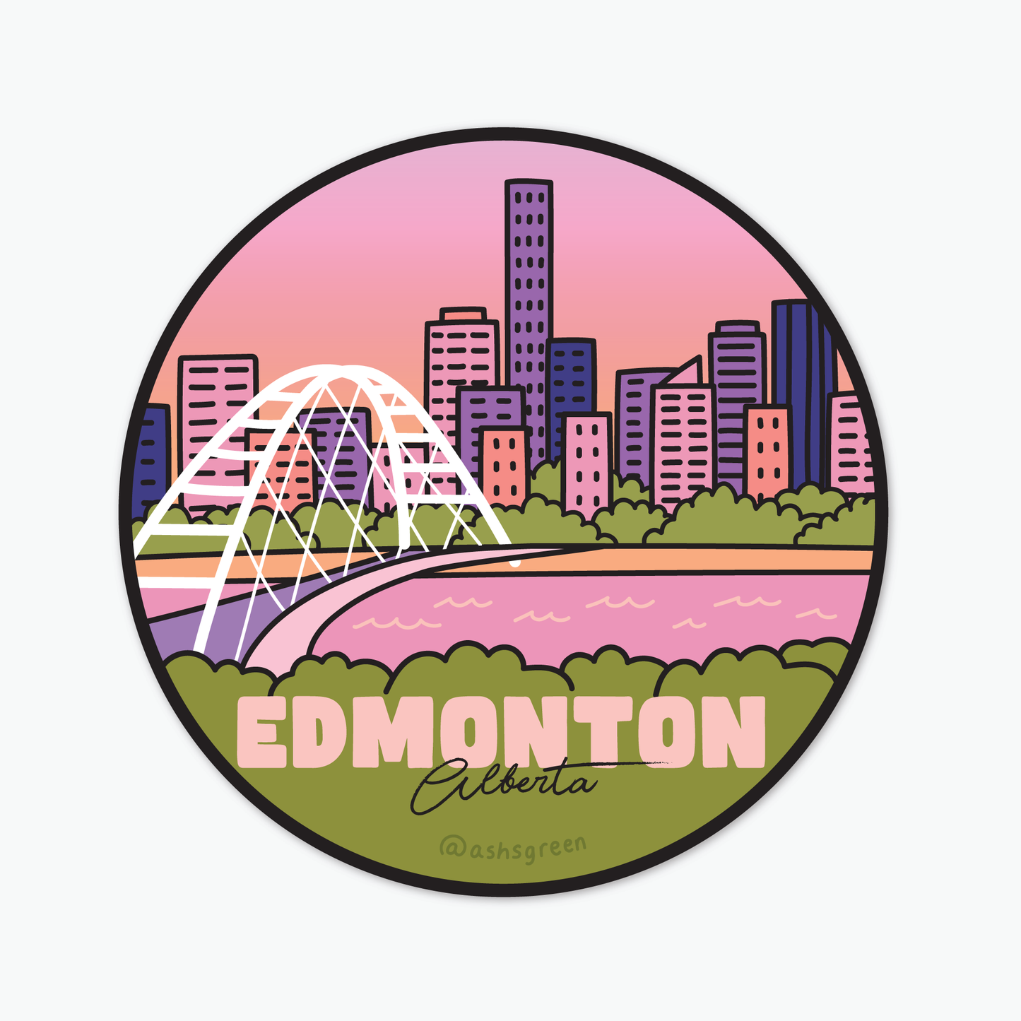 Edmonton, Alberta - Vinyl Sticker