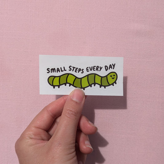 Small Steps Every Day - Clear Sticker