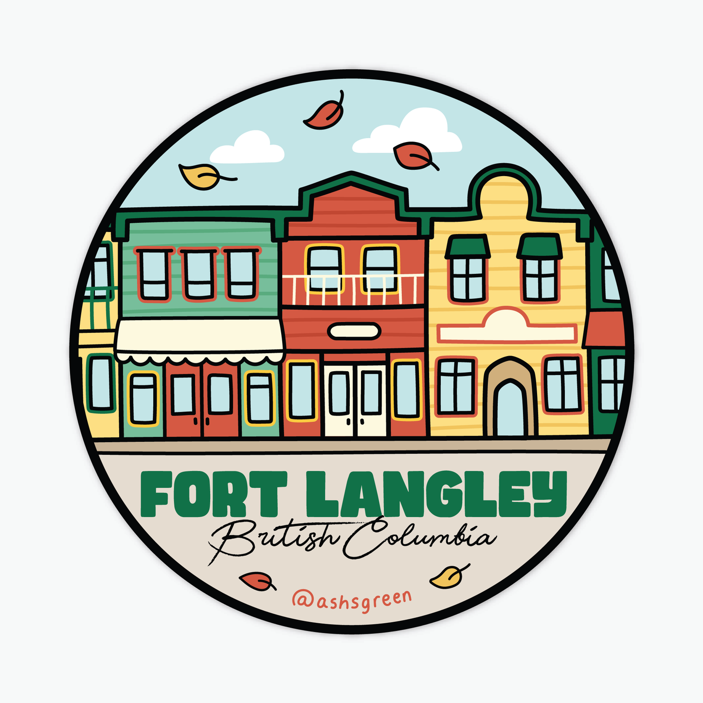 Fort Langley, BC - Vinyl Sticker