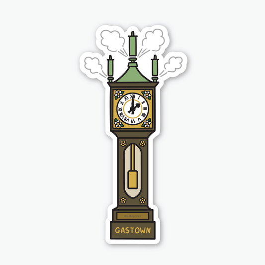 Gastown Steam Clock - Vinyl Sticker