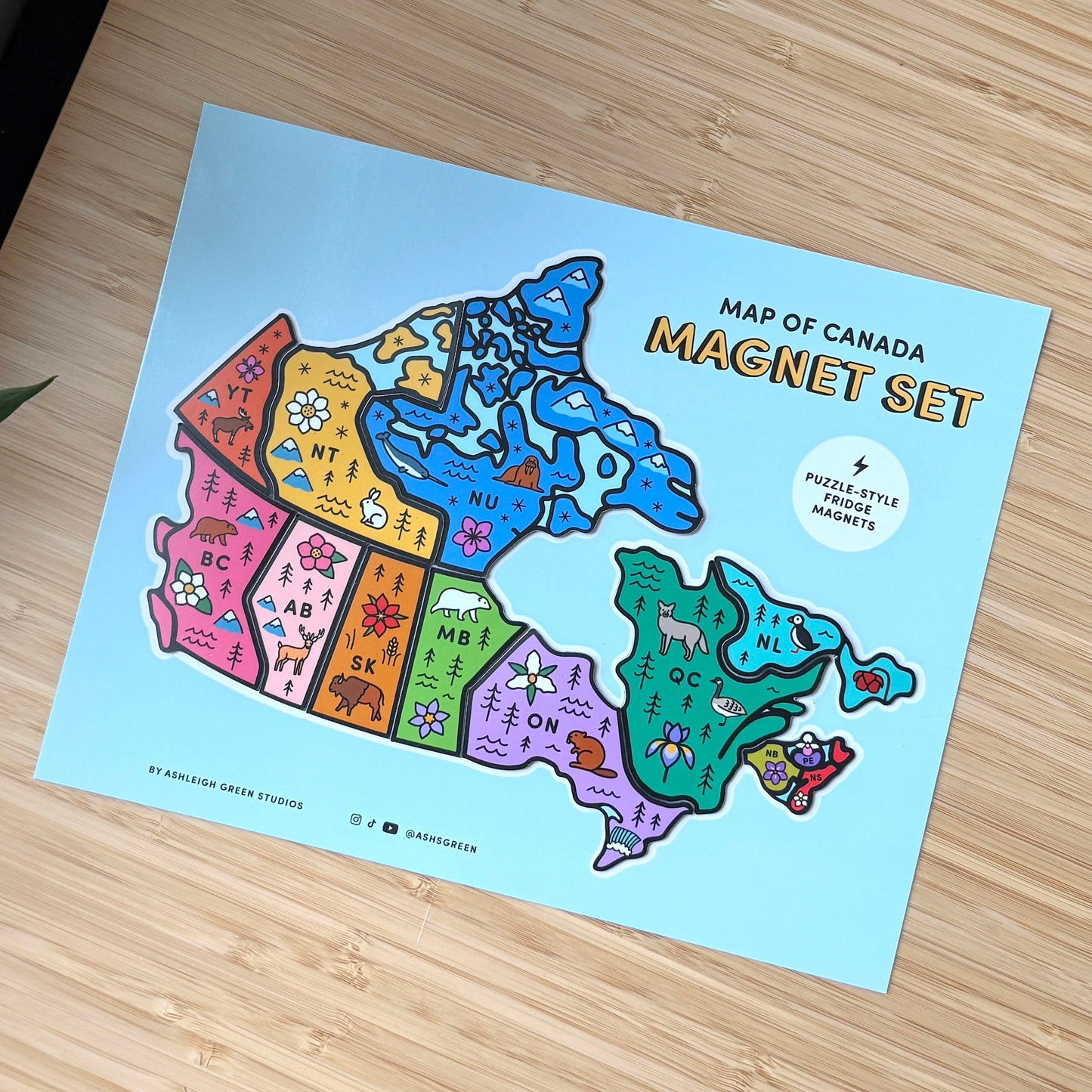 Map of Canada Magnet Set (11 pcs)