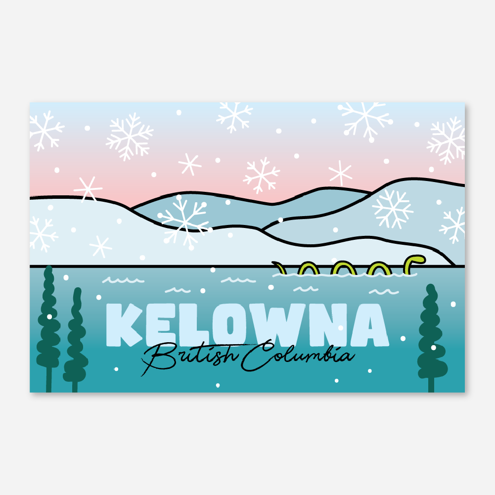 Kelowna Sunset (winter) - Postcard