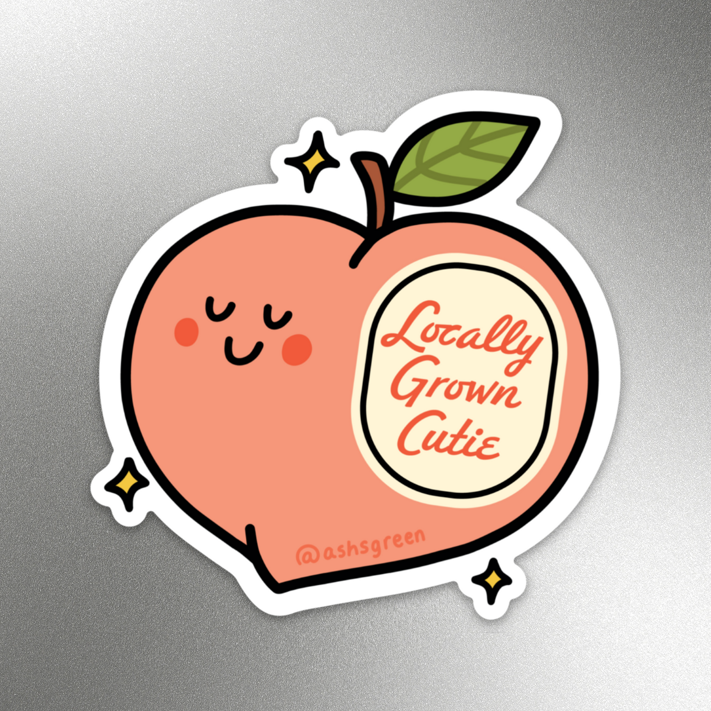 Peach 'Locally Grown Cutie' - Magnet