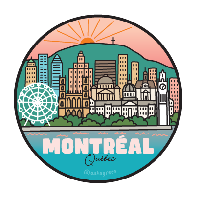 Montreal, QC - Vinyl Sticker