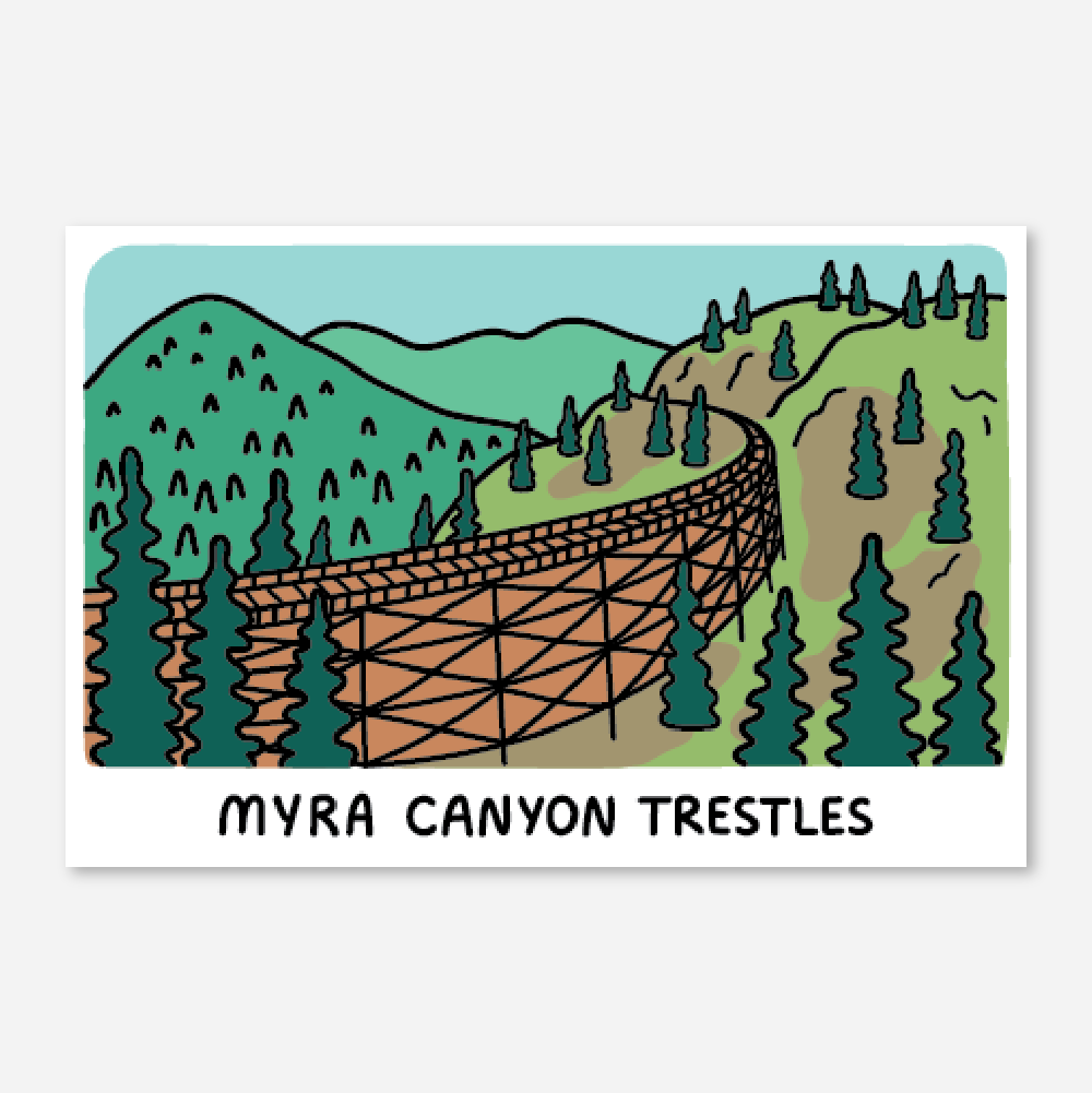 Myra Canyon Trestles - Postcard