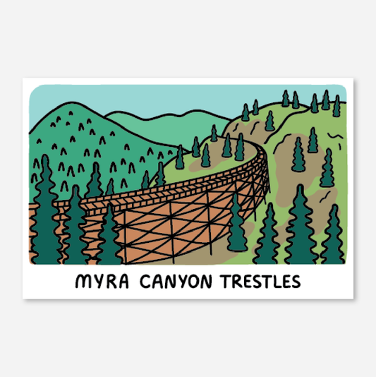 Myra Canyon Trestles - Postcard