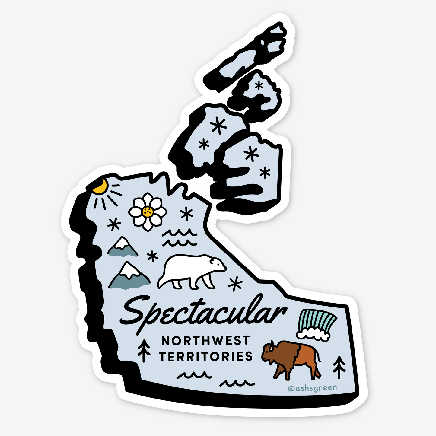 Spectacular Northwest Territories - Vinyl Sticker