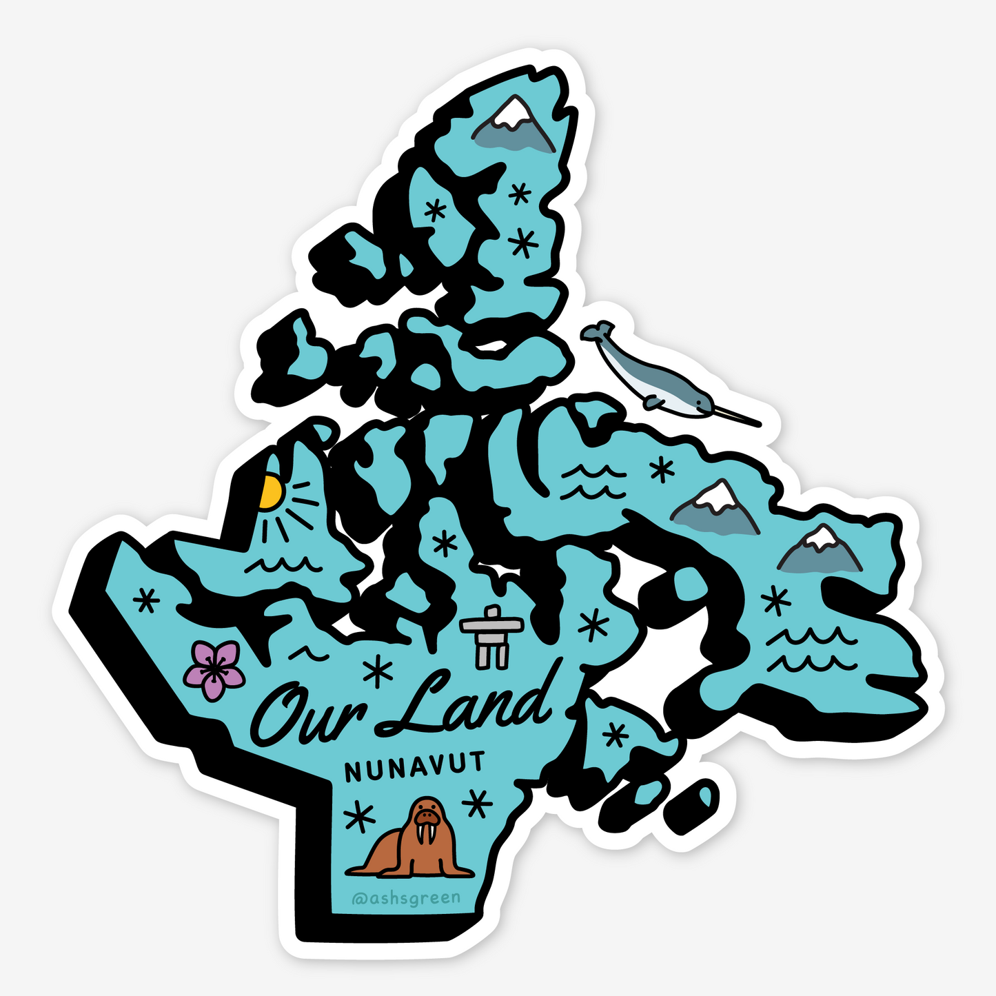 Nunavut, Our Land - Vinyl Sticker