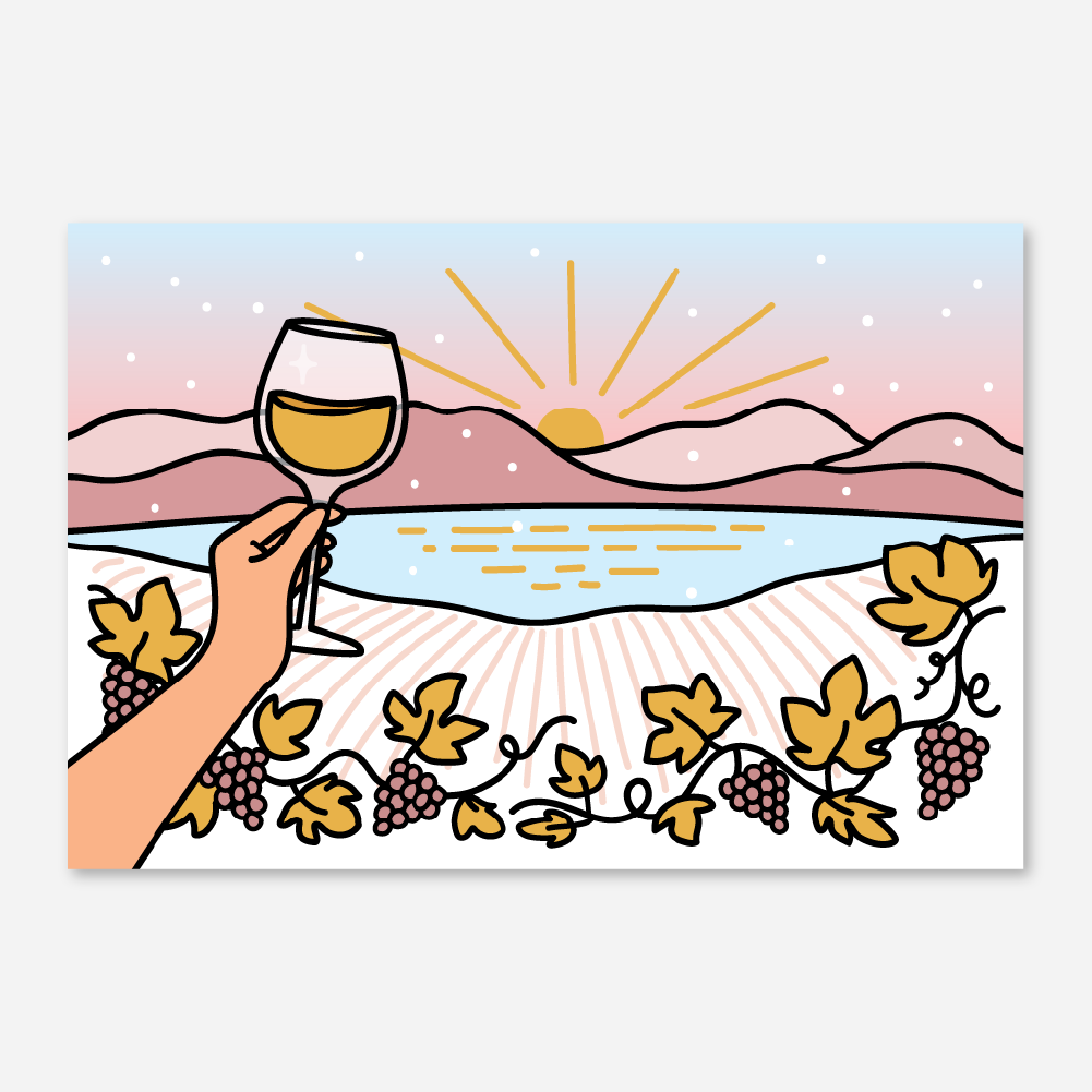 Okanagan Vineyard (winter) - Postcard