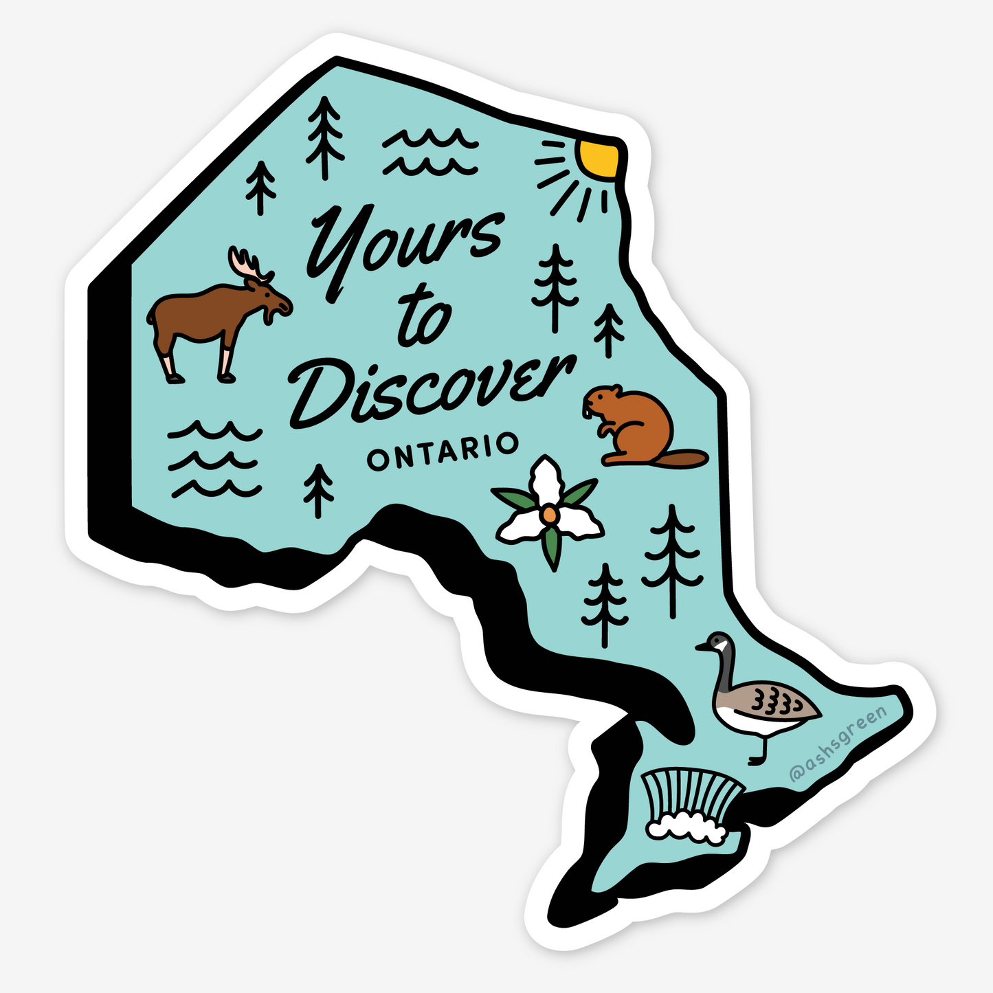 Ontario, Yours to Discover - Vinyl Sticker